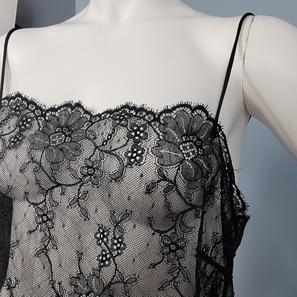 NWT La Perla Black Lace Square Neck Camisole – Size 4 (Large) luxury whimsigoth - Picture 5 of 16